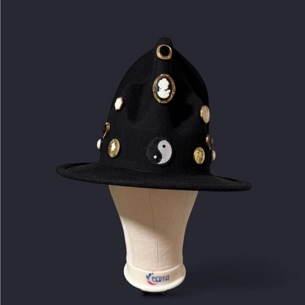 Upcycled Pharell Black Wool Hat
